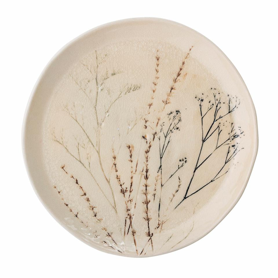 Bord Bea Flowers Stoneware 27,5cm-natural