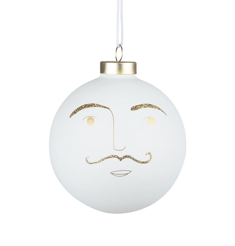 Kerstbal Bauble buddies Hartmut-white