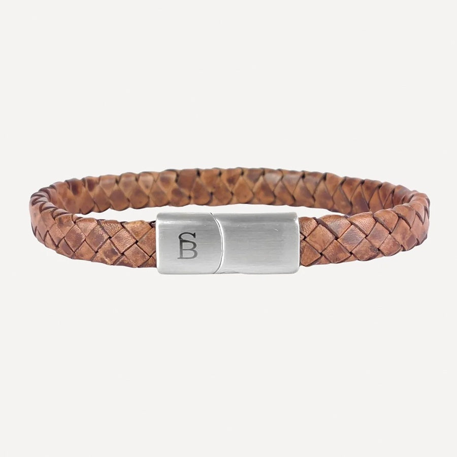 Men Bracelet Riley Leather-caramel