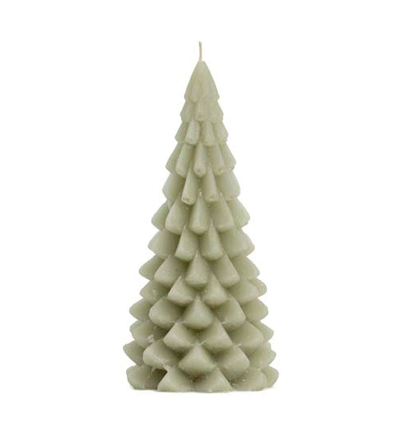 Xmas Tree Candle 10x20cm-eucalyptus