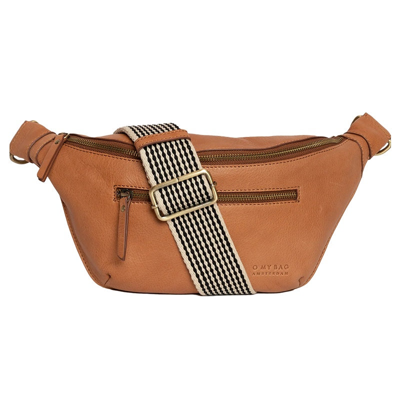 Drew Bum Bag / Checkered Strap-wild oak (Soft Grain leather)