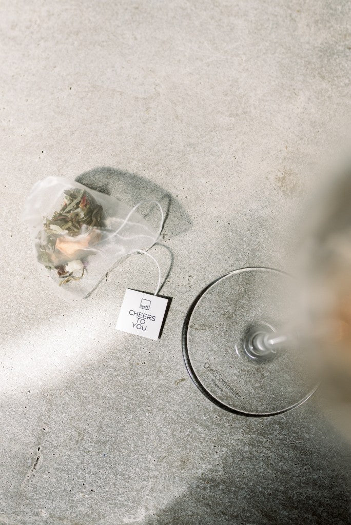 Theezak 'Cheers to You' Champagne Thee-witte thee/druiven/rozen