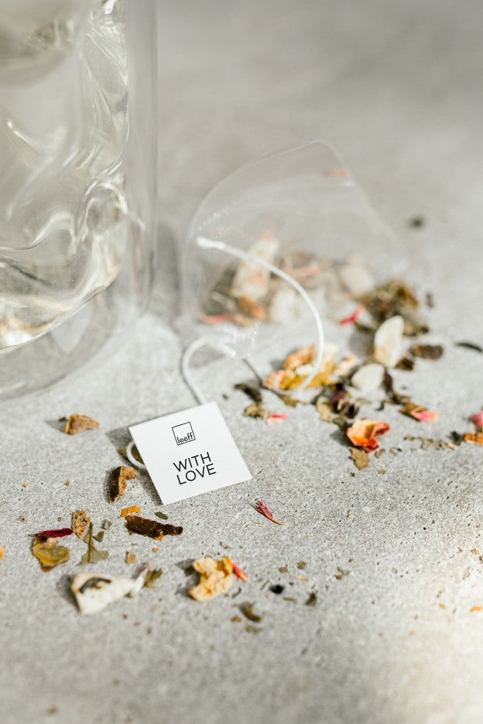 Theezak 'With love' Munt Thee-munt/kruiden