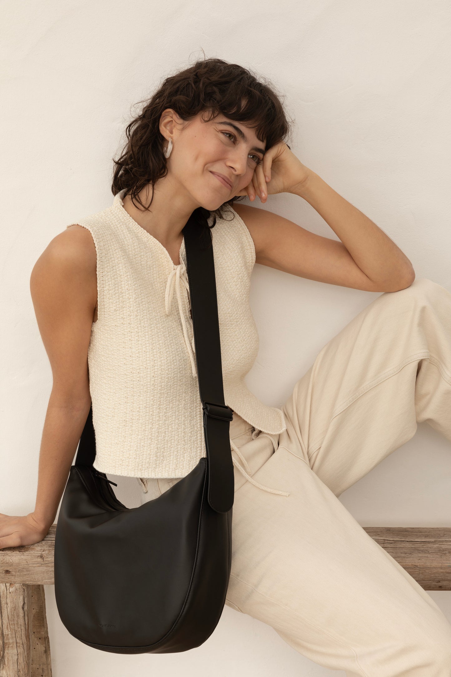 Handtas Umi Shopper Cross Body-black