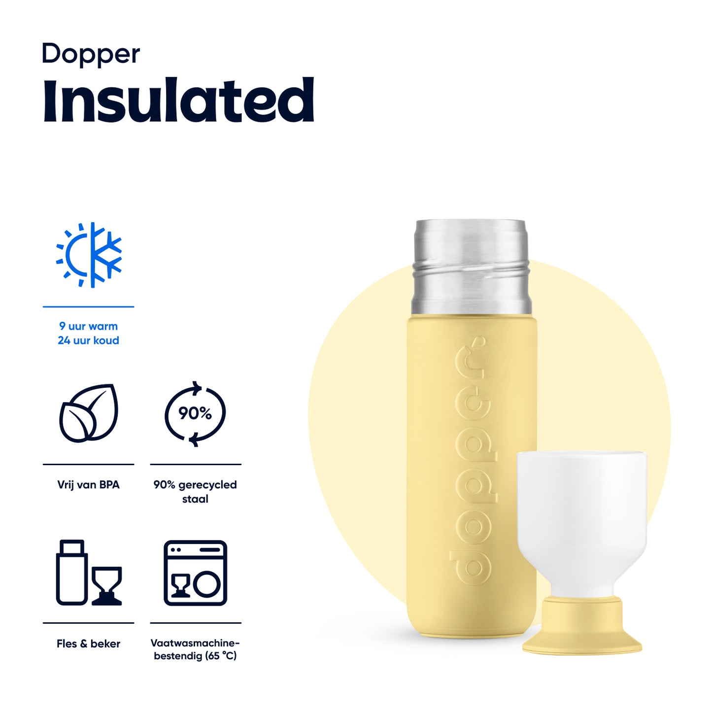 Dopper HOT&COOL insulated 350ml-maple yellow
