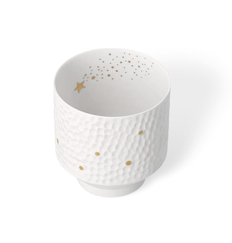 Theelichthouder Stars-wit