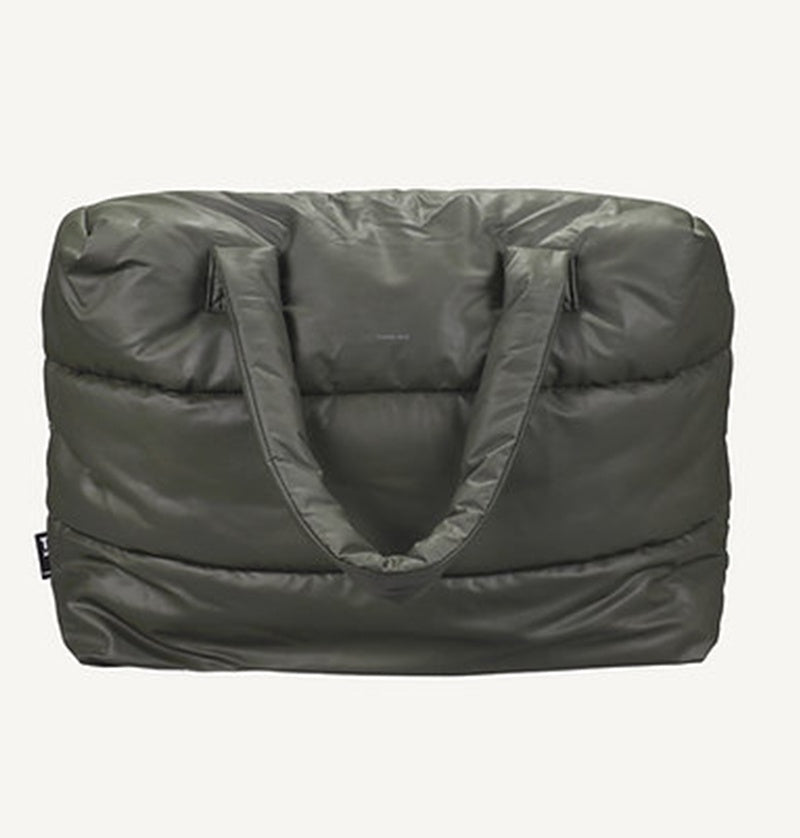 CAMILL Big Puffy Weekend Bag-olive night