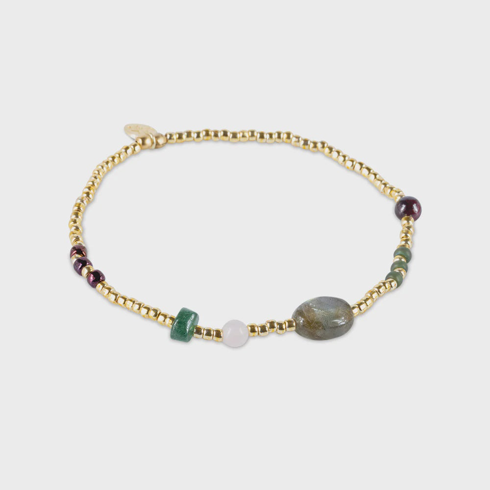 Armband Amuse Labradorite Gemstone Mix-gold