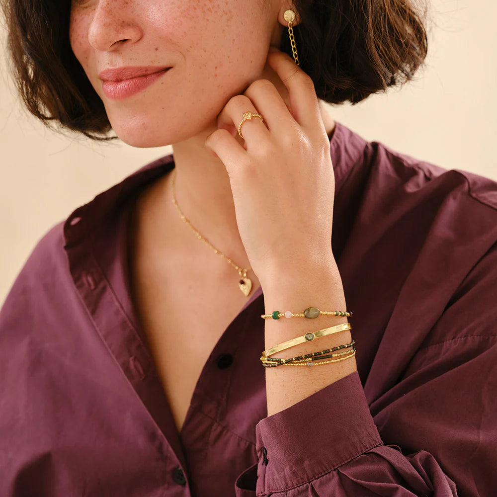 Armband Amuse Labradorite Gemstone Mix-gold