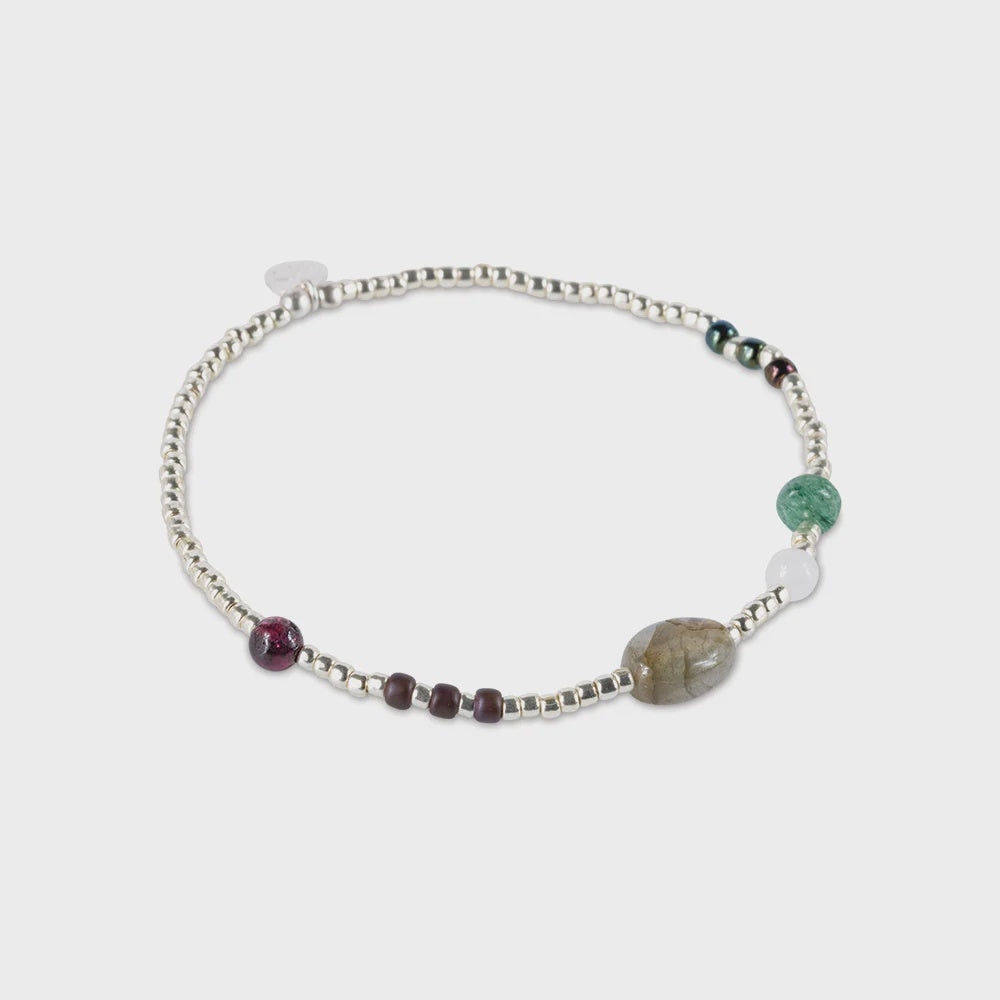 Armband Amuse Labradorite Gemstone Mix-silver