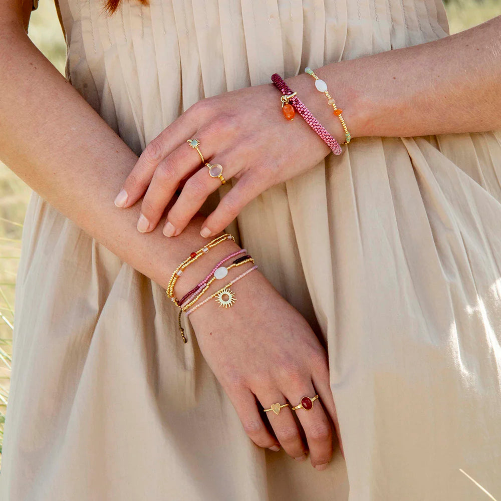 Armband Amuse Moonstone Gemstone Mix-gold
