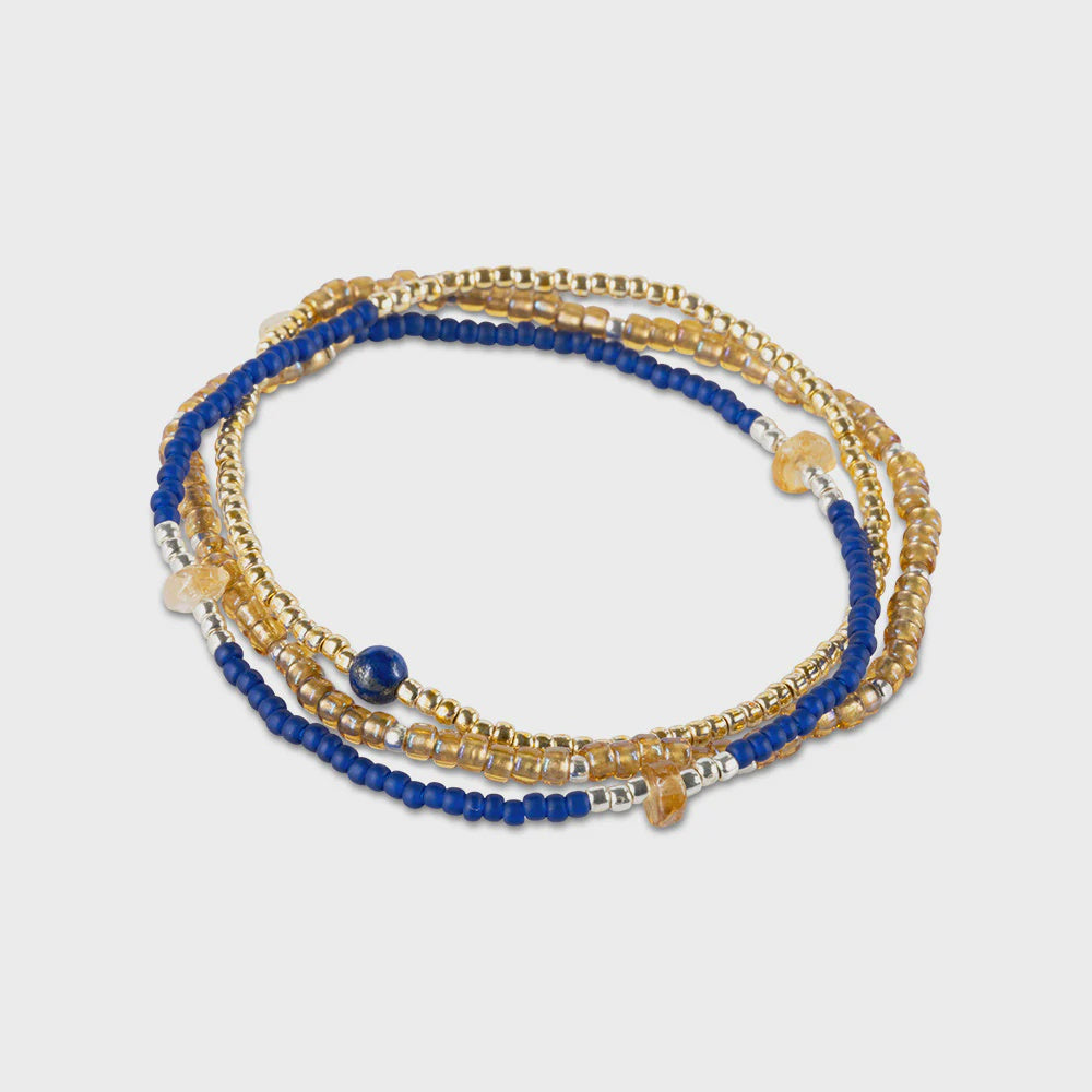 Armband Balanced Citrine/Lapis Lazuli-gold
