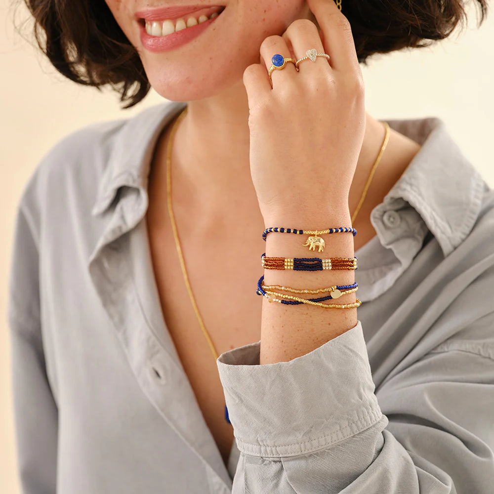 Armband Balanced Citrine/Lapis Lazuli-gold