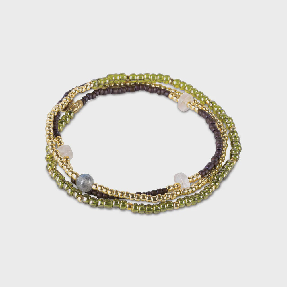 Armband Balanced Rose Quartz/Labradorite-gold