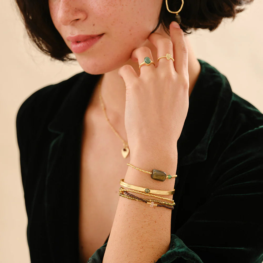 Armband Balanced Rose Quartz/Labradorite-gold