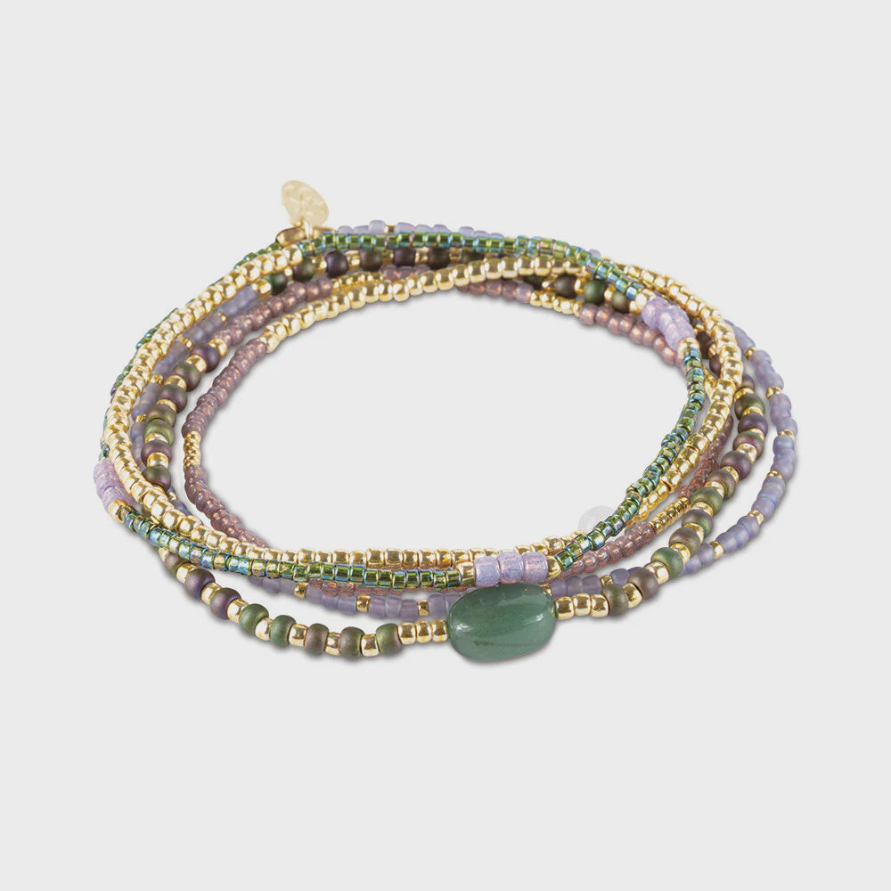 Armband Experience Aventurine/Rose Quartz-gold