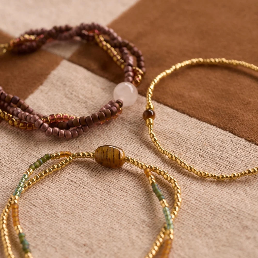 Armband Growing Rose Quartz-gold