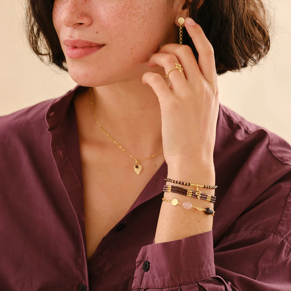 Armband Harmonious Rose Quartz-gold