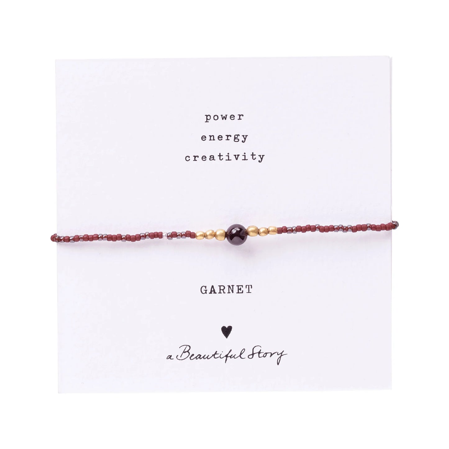Armband Iris Giftcard Garnet-gold
