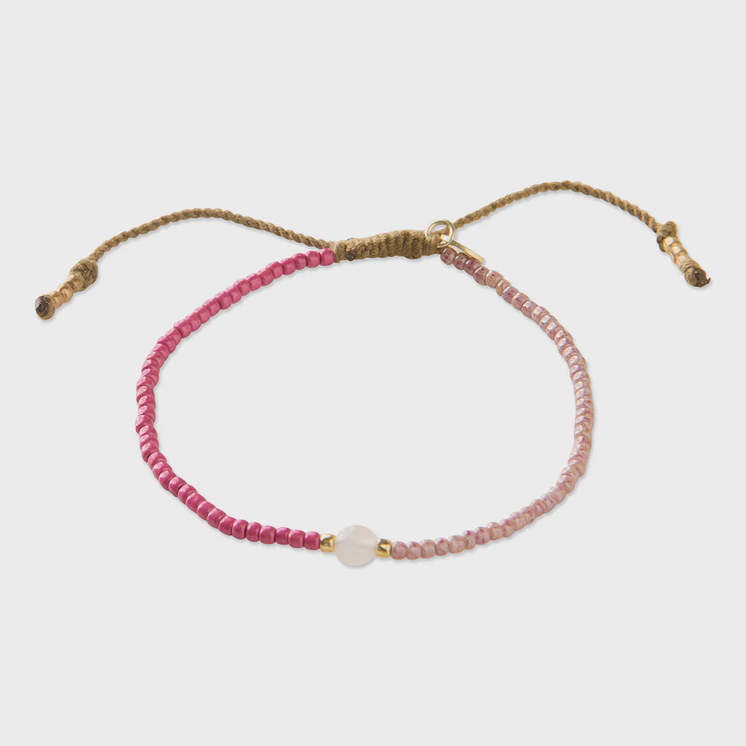 Armband Pleasure Rose Quartz Gemstone Mix-gold