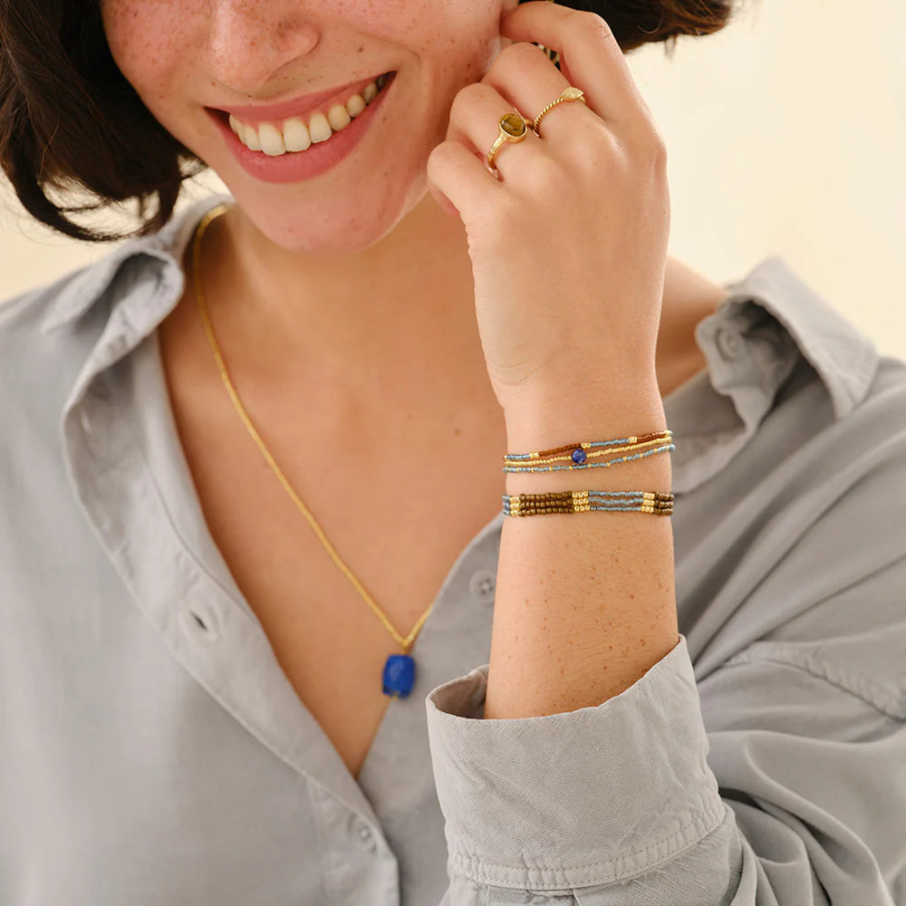 Armband Reflection Lapis Lazuli-gold