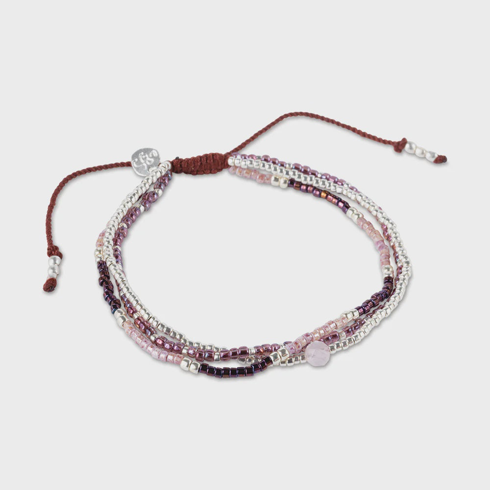 Armband Reflection Rose Quartz Bracelet-silver