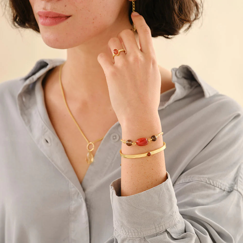 Armband Sensitive Carnelian-gold