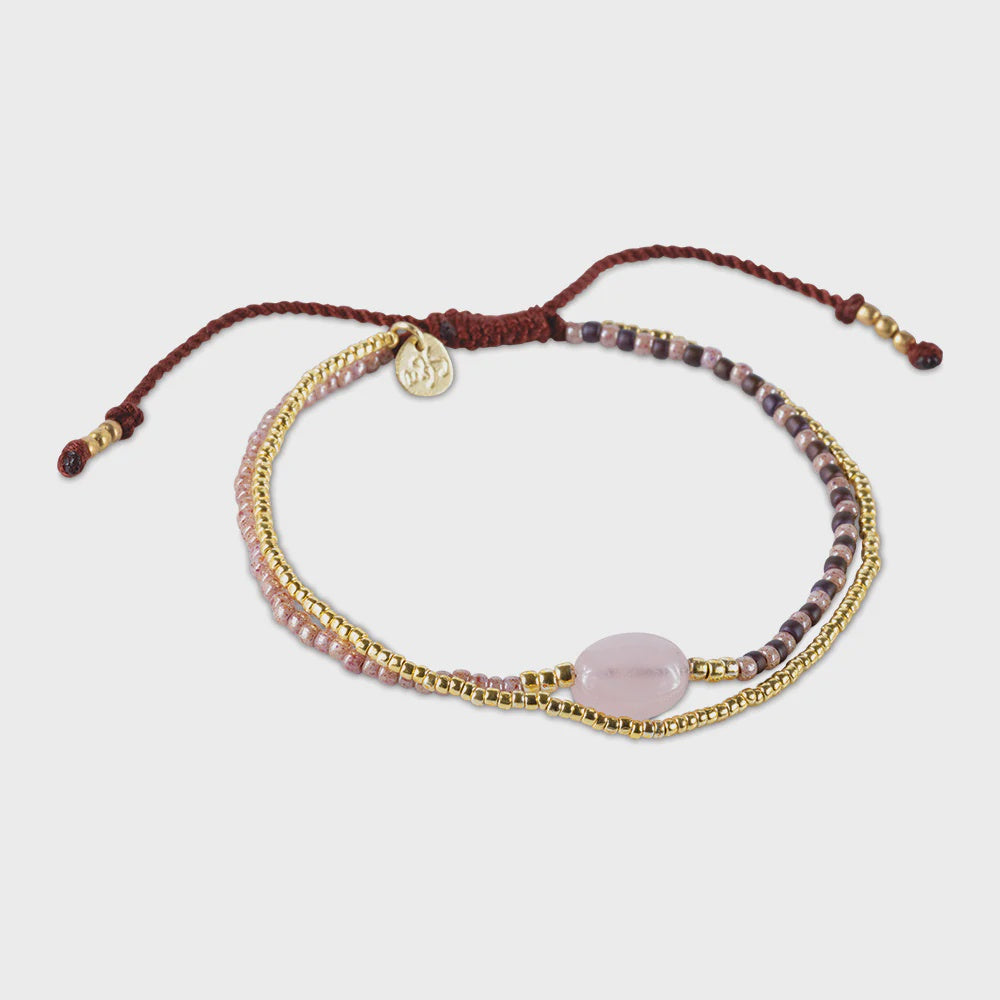 Armband Soothing Rose Quartz-gold