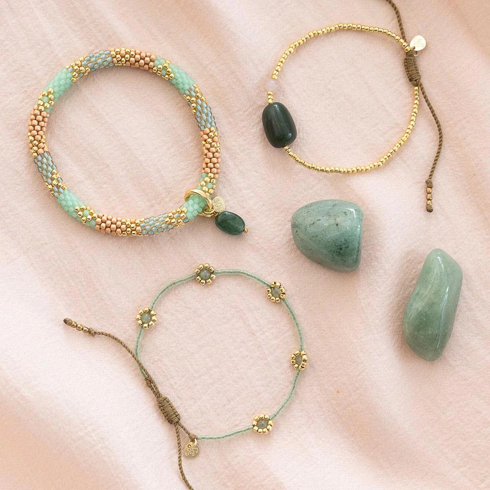 
                      
                        Armband Surprise Aventurine/Rose Quartz-gold
                      
                    