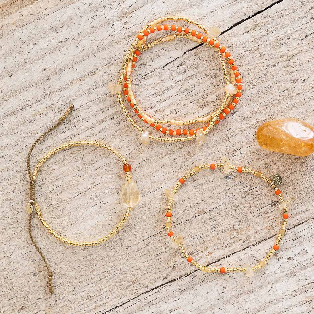 
                      
                        Armband Surprise Citrine/Carnelian-gold
                      
                    