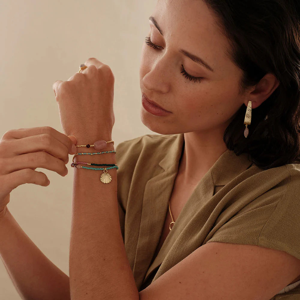 Armband Surprise Rose Quartz/Garnet-gold