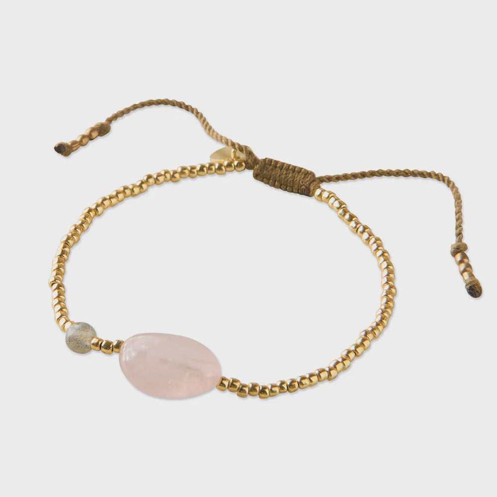 Armband Surprise Rose Quartz/Labradorite-gold