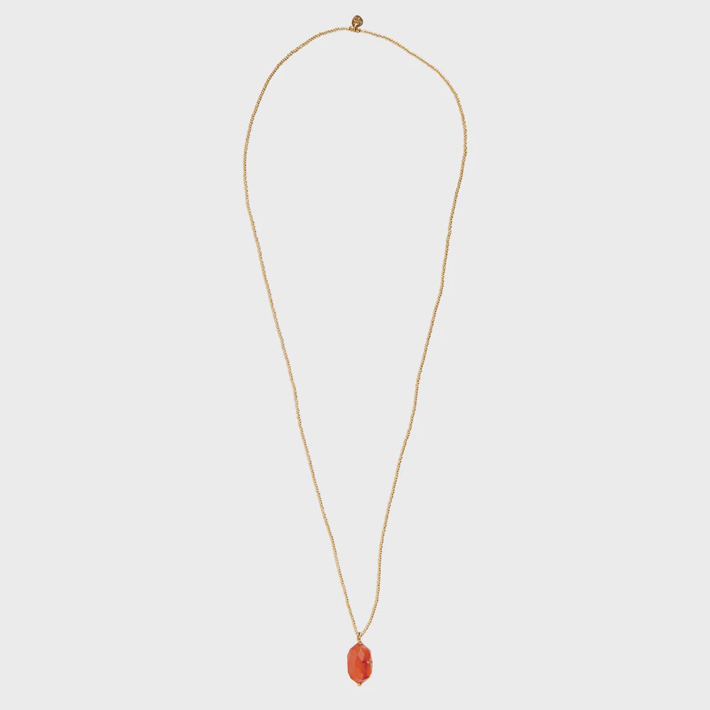 Ketting Calm Carnelian-gold