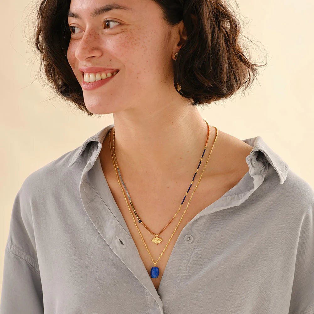 Ketting Calm Lapis Lazuli-gold