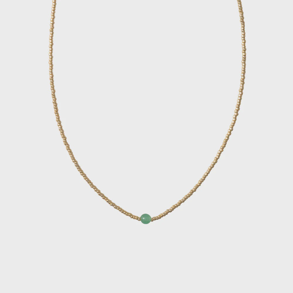 Ketting Flora Aventurine-gold