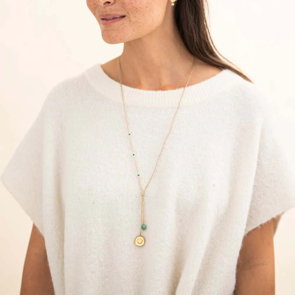 Ketting Purpose Clover Aventurine-gold