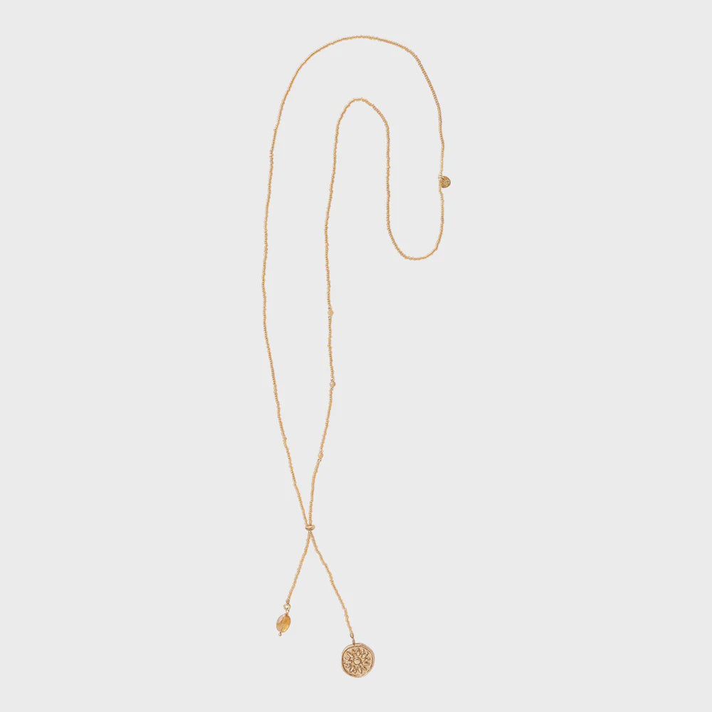 Ketting Purpose Flower Citrine-gold