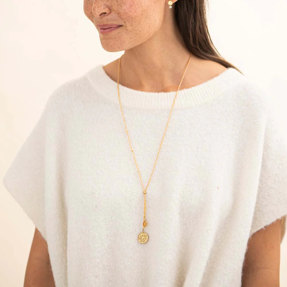 Ketting Purpose Flower Citrine-gold