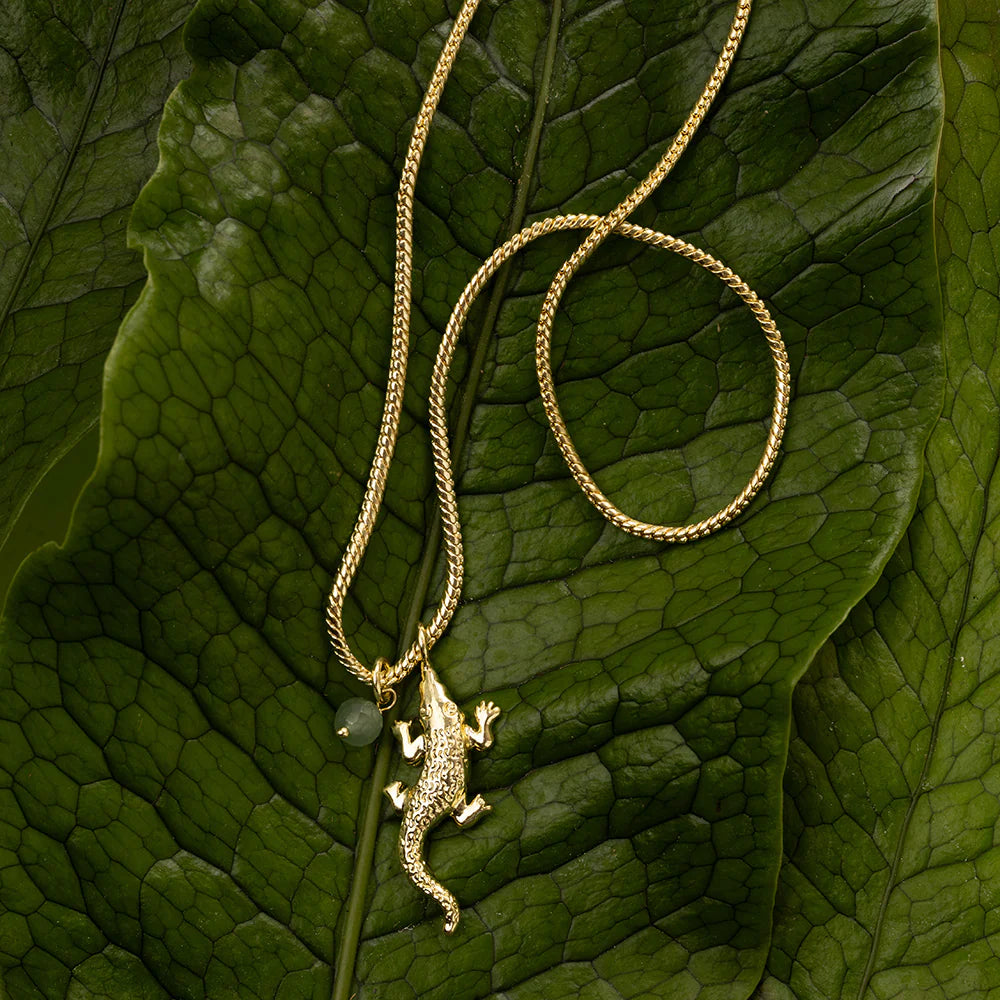 Ketting Wild Alligator Aventurine-gold