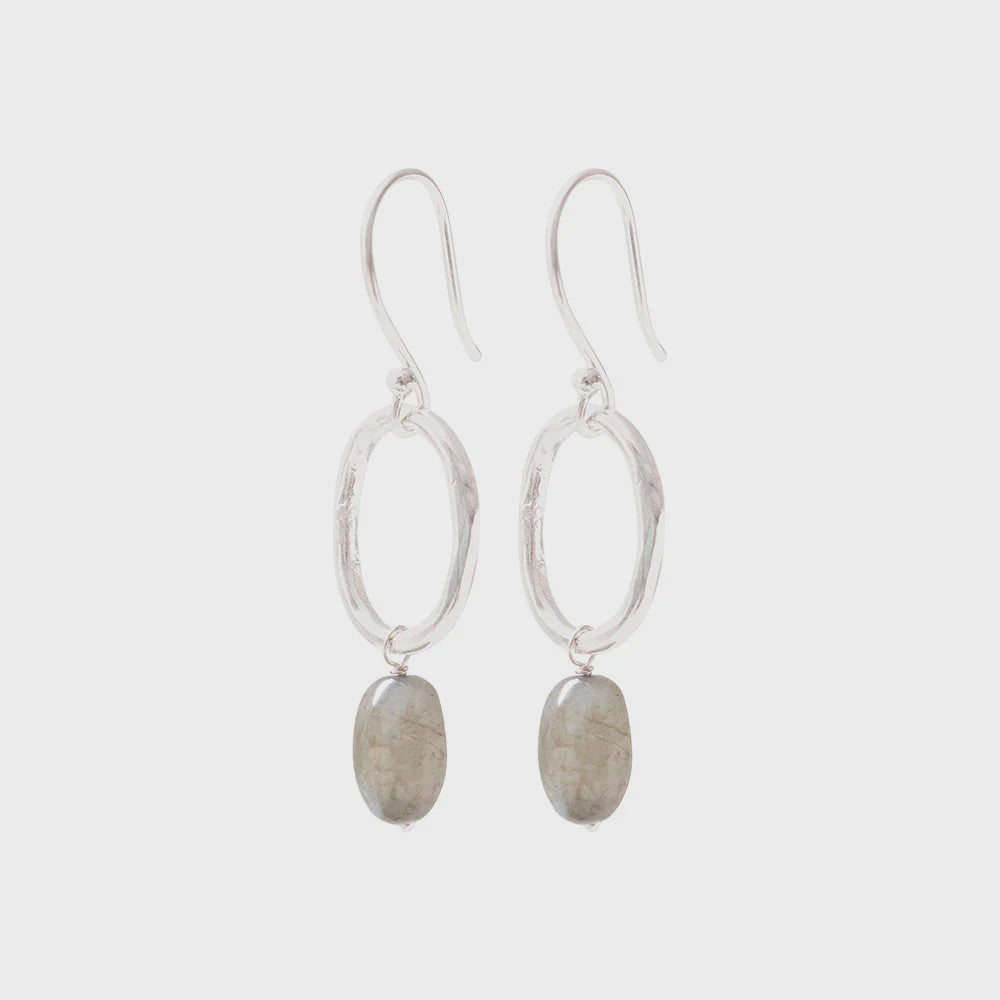 Oorbellen Graceful Labradorite-silver