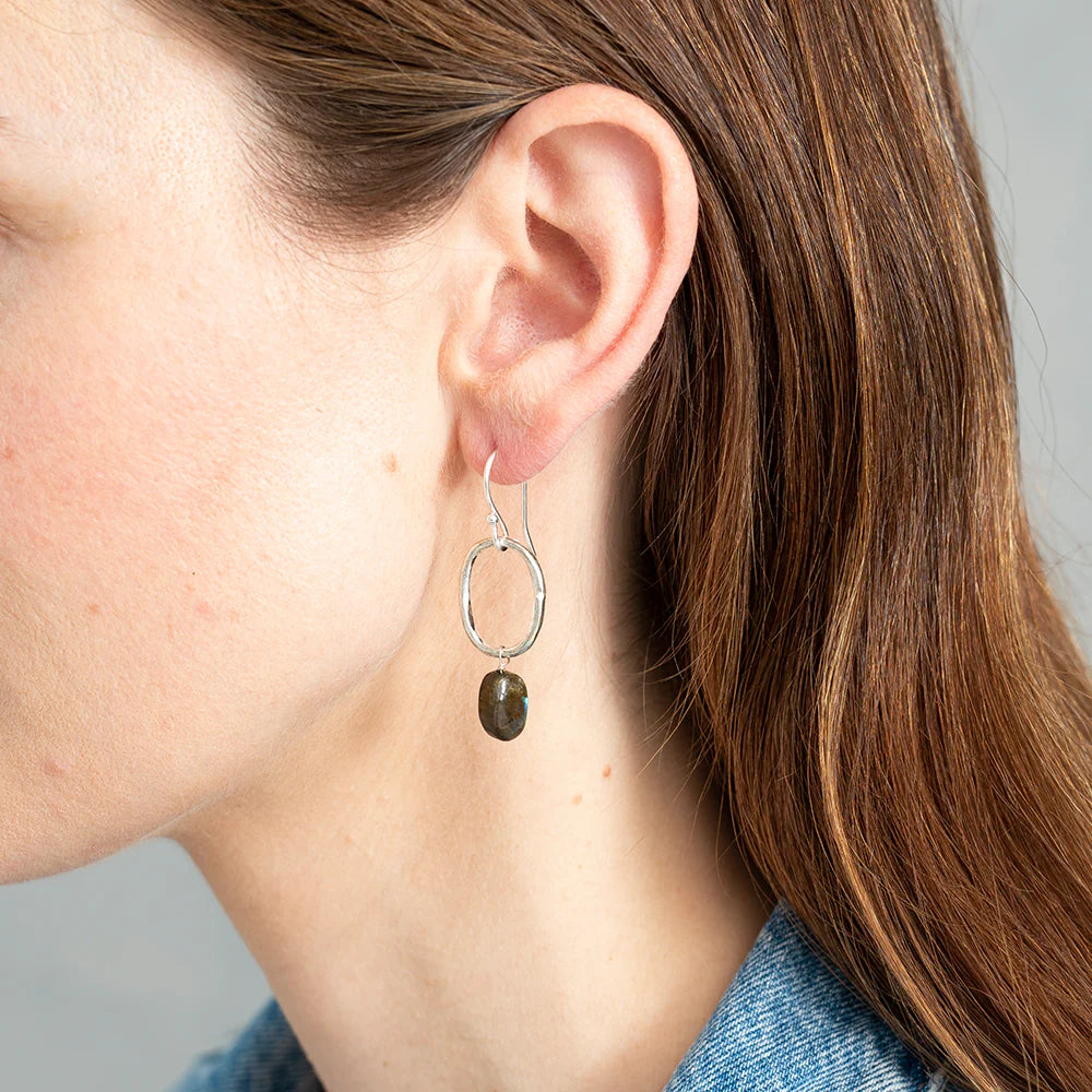 Oorbellen Graceful Labradorite-silver