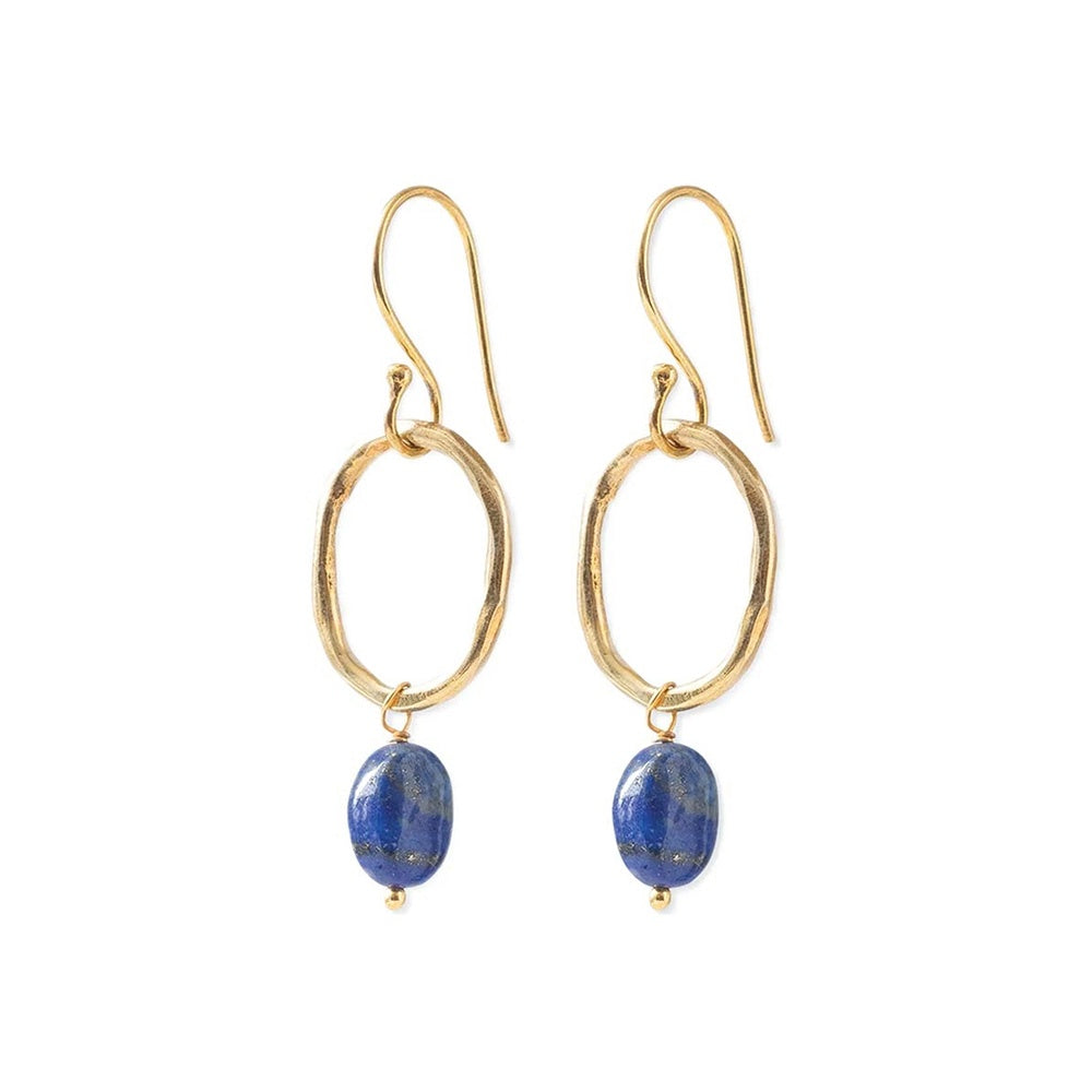 Oorbellen Graceful Lapis Lazuli-gold