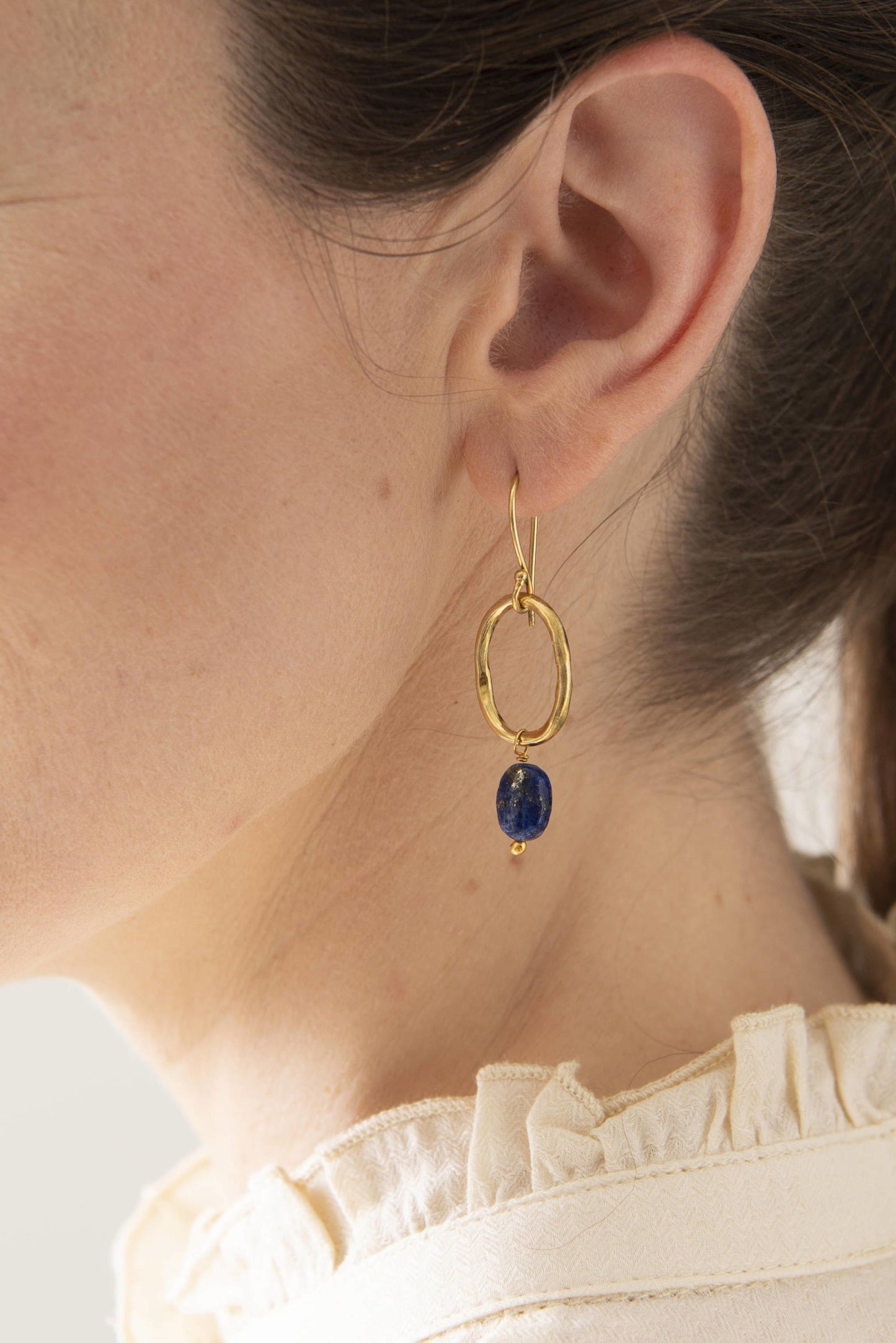 Oorbellen Graceful Lapis Lazuli-gold