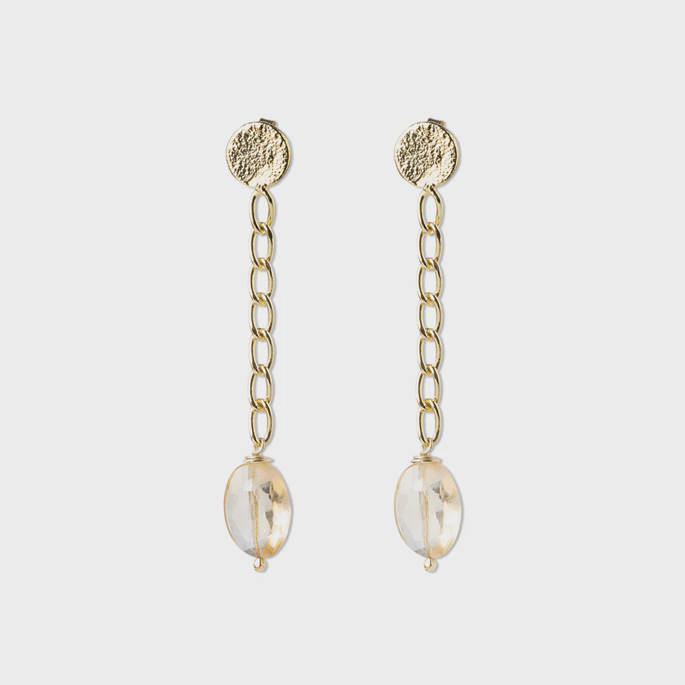 Oorbellen Meditation Citrine-gold