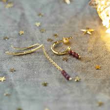 Oorbellen Miraculous Garnet-gold