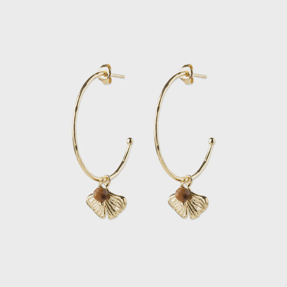Oorbellen Solidarity Tiger Eye-gold