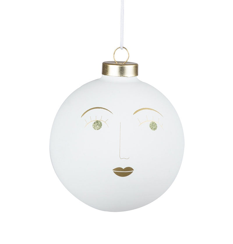 Kerstbal Bauble buddies Simone-white