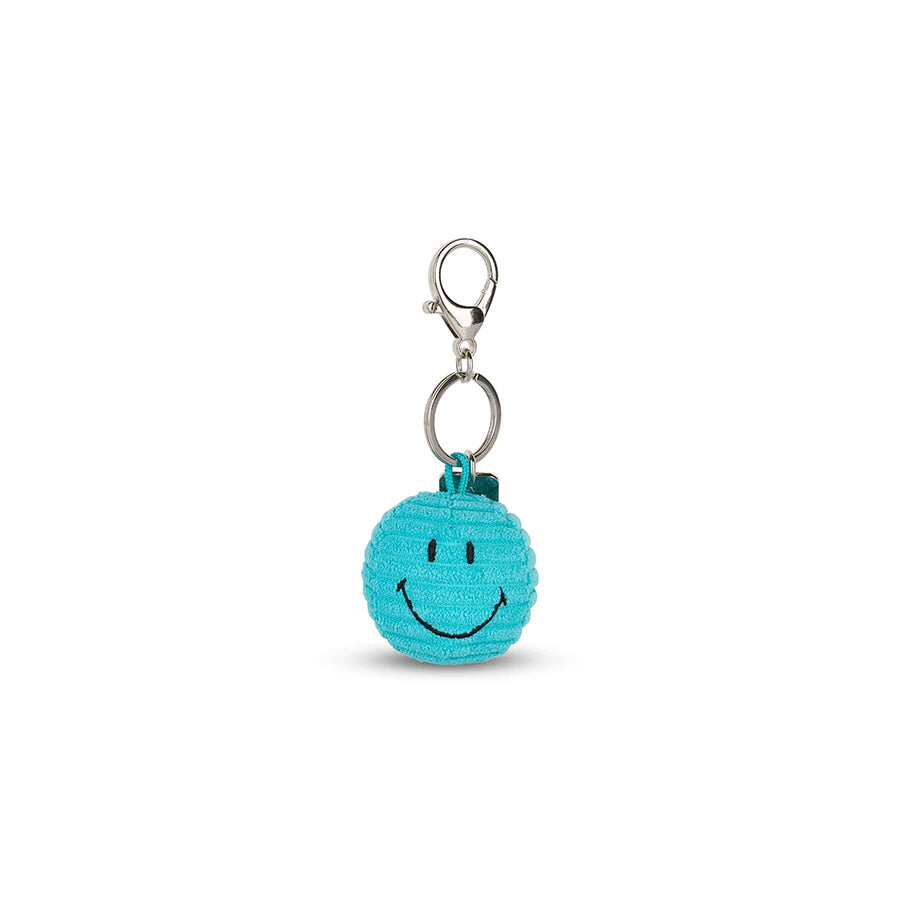 Sleutelhanger Smiley ECO Corduroy 4,5cm-teal