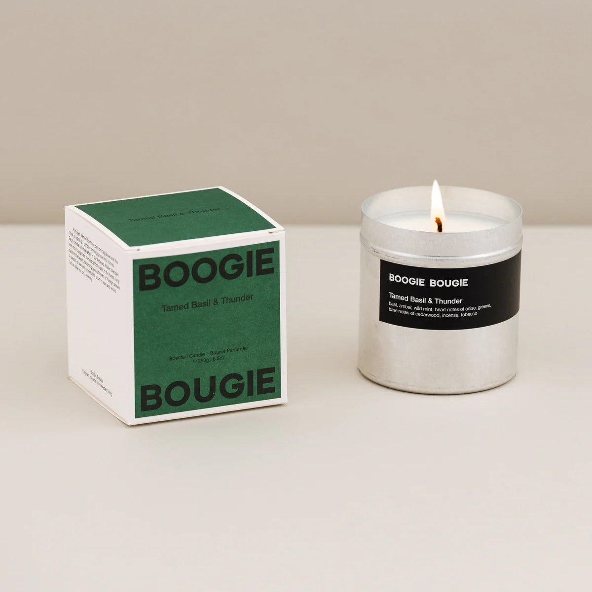 Boogie Bougie Geurkaars // Tamed Basil & Thunder-250g