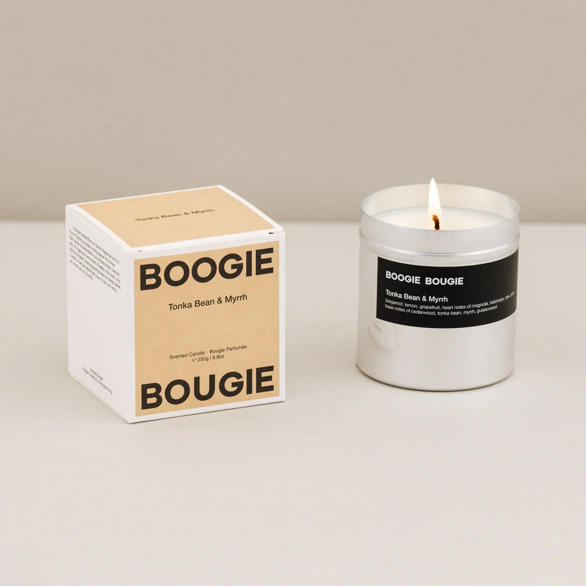 Boogie Bougie Geurkaars // Tonka Bean & Myrrh-250g